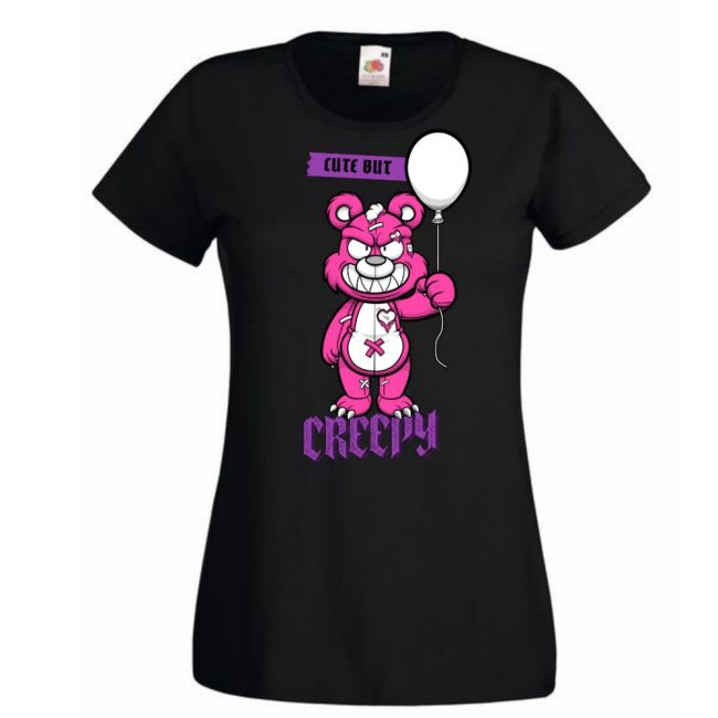 NAISTEN PAITA musta - CUTE BUT CREEPY (00 241)