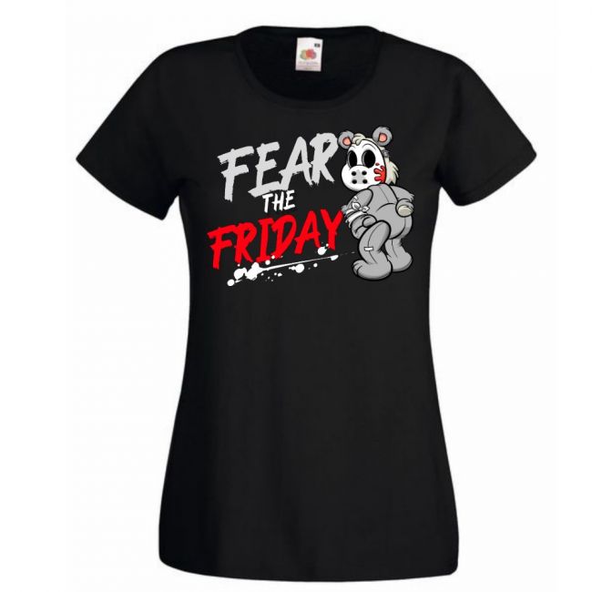 NAISTEN PAITA musta - FEAR THE FRIDAY