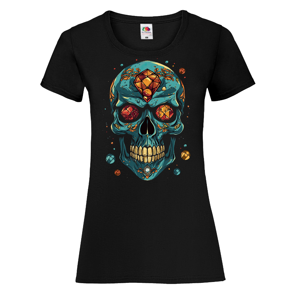 NAISTEN PAITA - Cartoon Jeweled skull