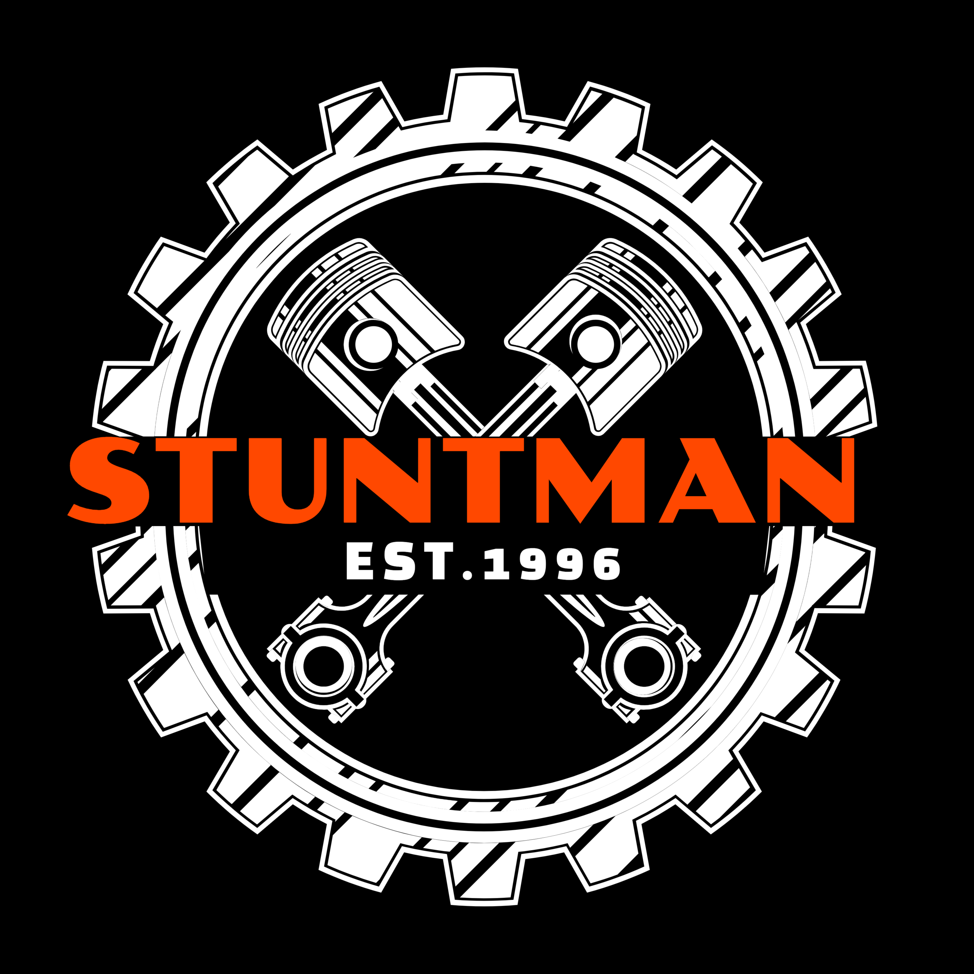 T-PAITA MUSTA - STUNTMAN RENGAS (00 263)