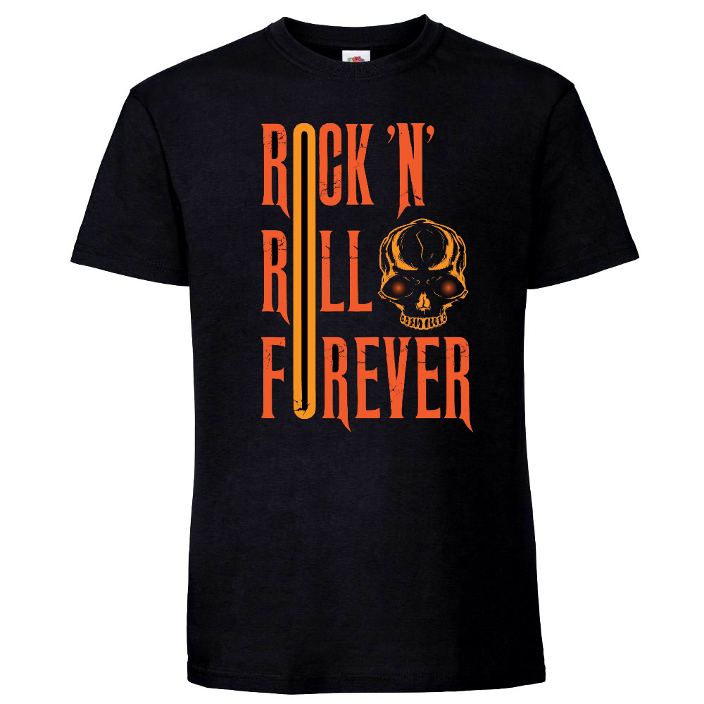 T-paita musta - Rock 'N' Roll Forever