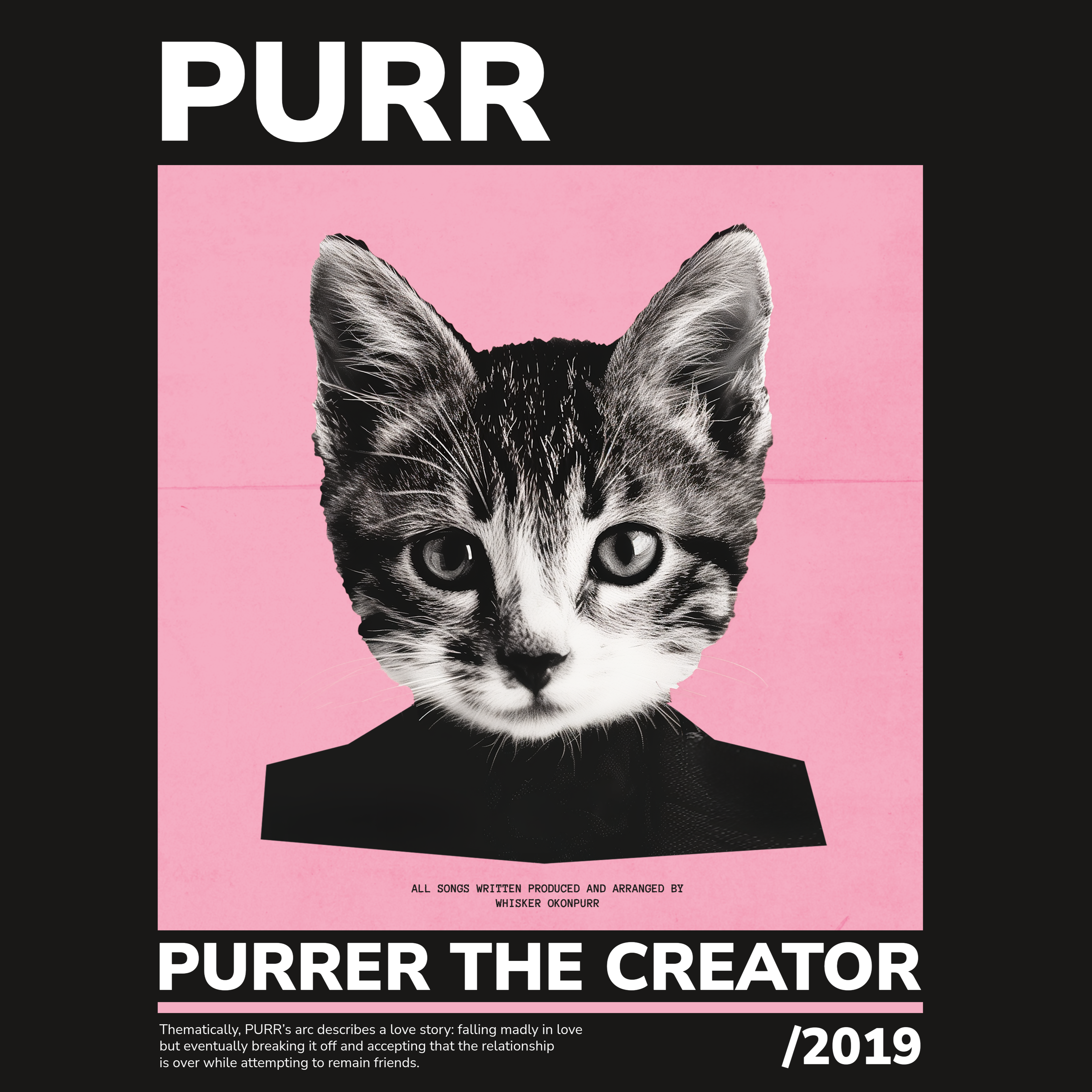 T-PAITA MUSTA - PURR (2937)