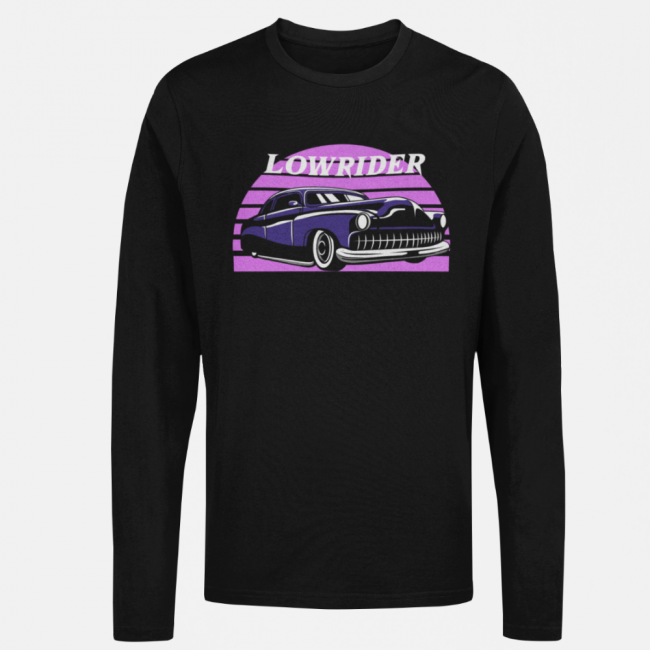 RETRO CAR Pitkähihainen Paita musta - LOWRIDER (00 2381)