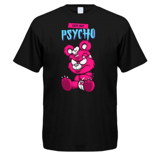 T-PAITA musta - CUTE BUT PSYCHO (00 227)