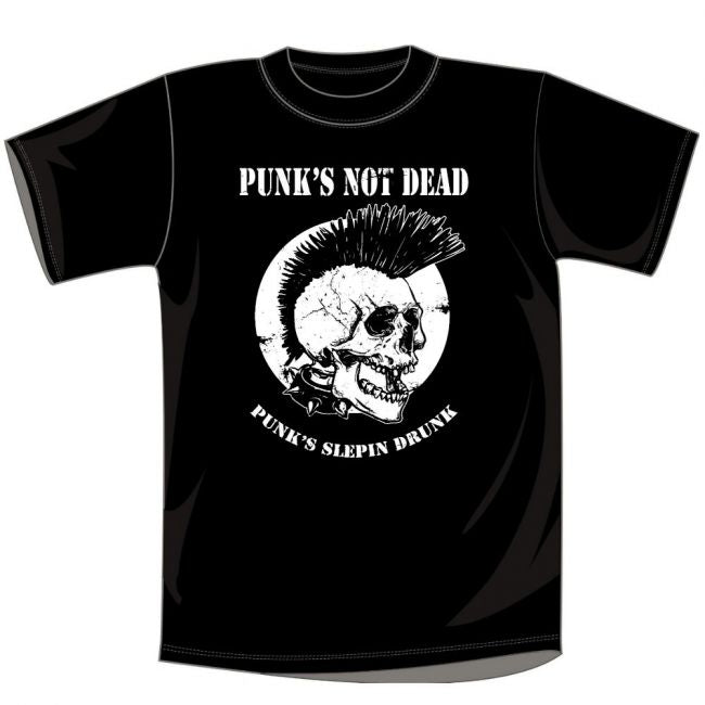 T-PAITA musta - PUNK'S NOT DEAD