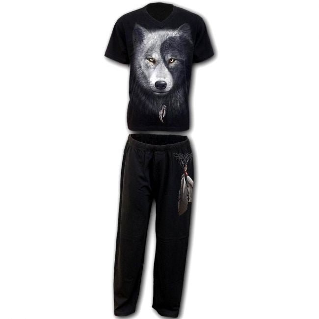 PYJAMA SETTI - HOUSUT JA PAITA WOLF CHI - SPIRAL