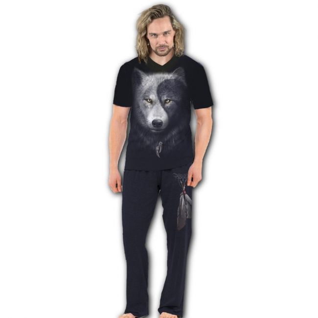 PYJAMA SETTI - HOUSUT JA PAITA WOLF CHI - SPIRAL