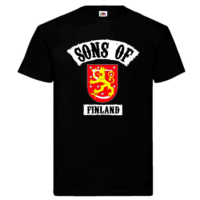 T-PAITA musta - SONS OF FINLAND (00 1704)