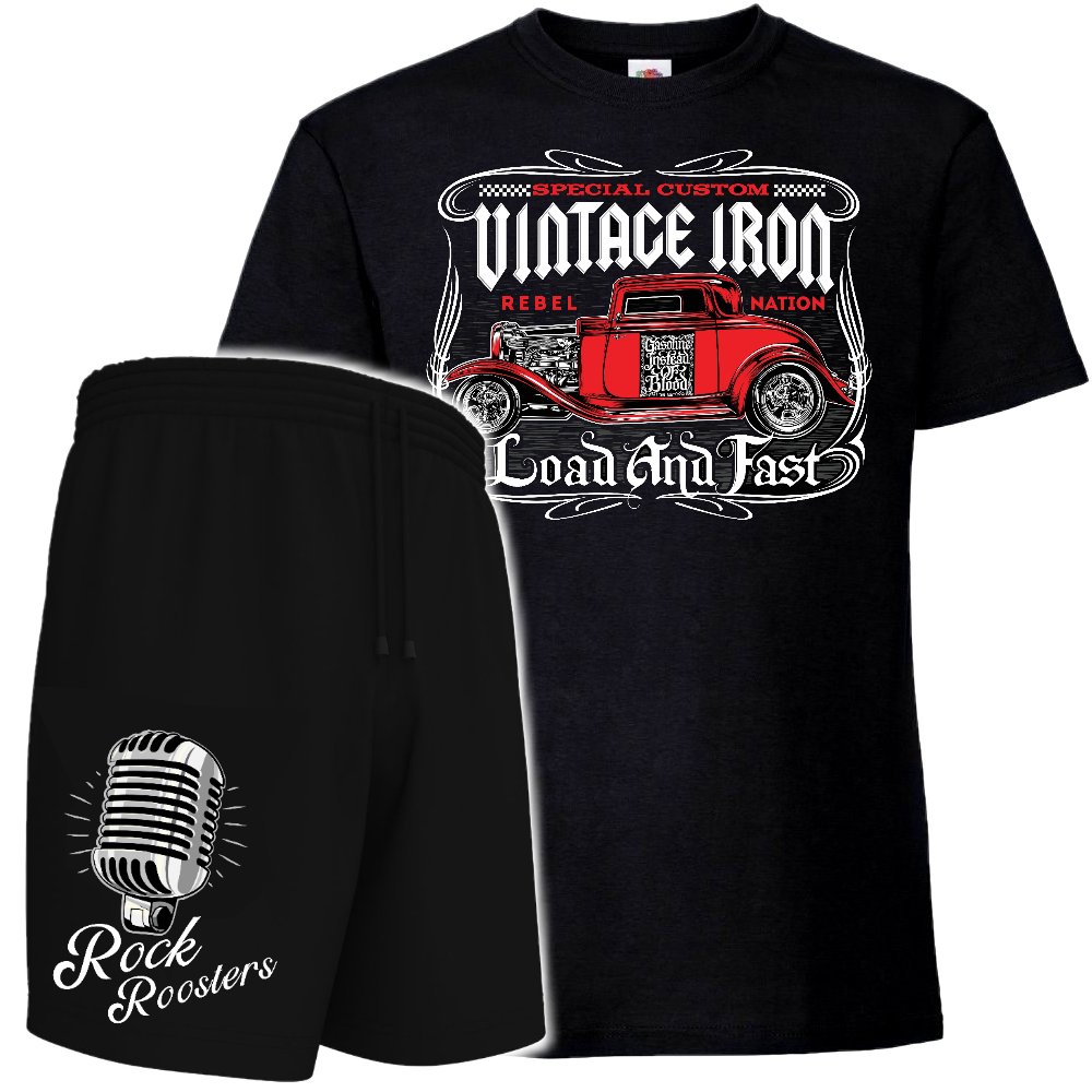 Shortsisetti - SPECIAL CUSTOM VINTAGE IRON (3073) - ROCK ROOSTERS