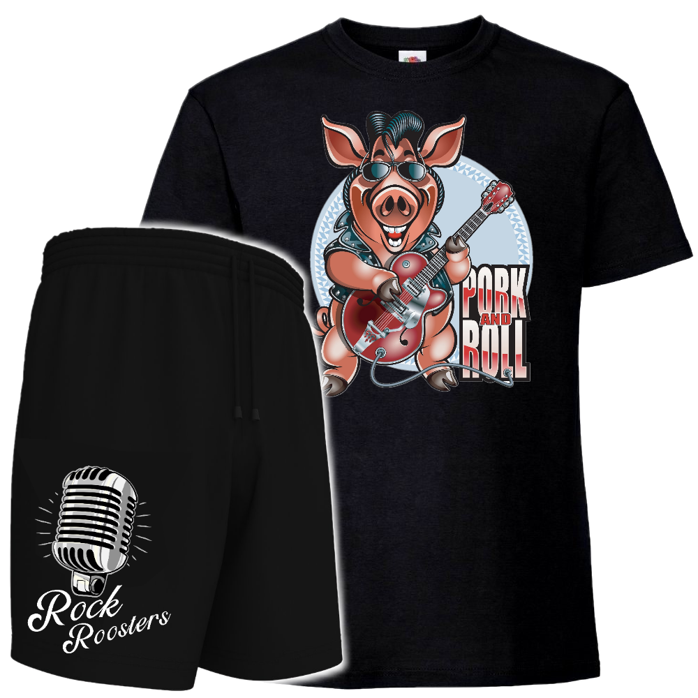 Shortsisetti - PORK AND ROLL (3065) - ROCK ROOSTERS