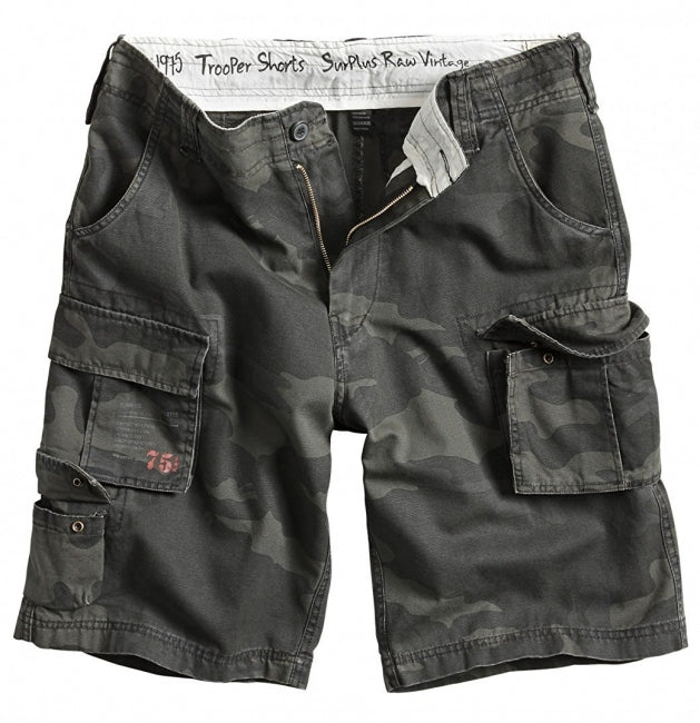 SHORTSIT - TROOPER SHORTS BLACKCAMO WASHED - SURPLUS