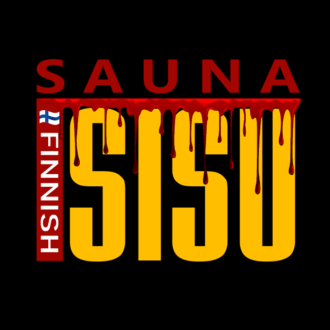 T-PAITA musta - FINNISH SISU SAUNA  (00 3021)