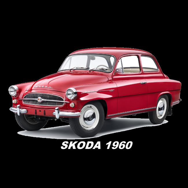 T-PAITA MUSTA - SKODA 1960 (00 3014)