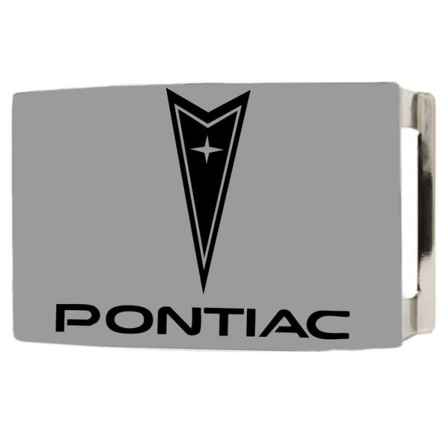 VYÖNSOLKI - PONTIAC  BUCKLE BRUSHED SILVER/BLACK