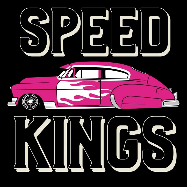 VETOKETJUHUPPARI musta - PINK CAR -SPEED KINGS (00 757)