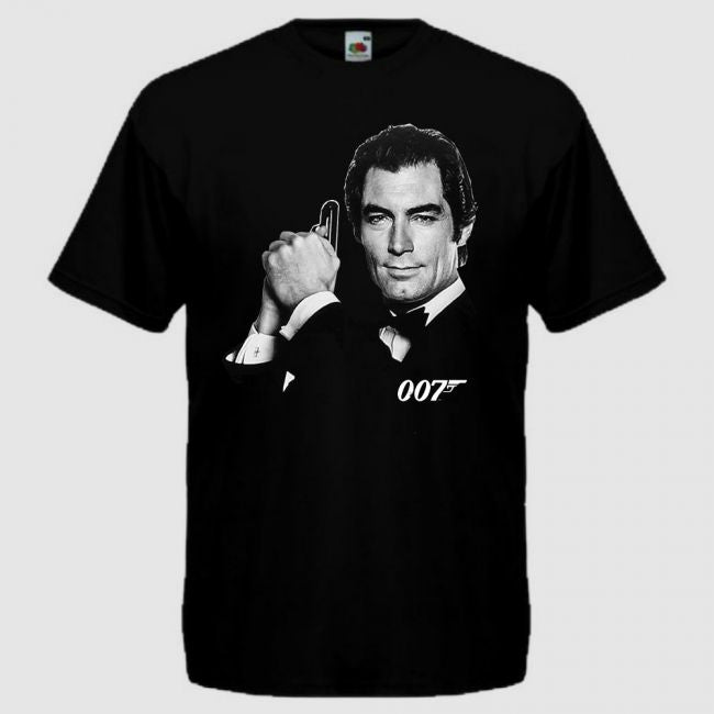 T-PAITA 007 TIMOTHY DALTON musta