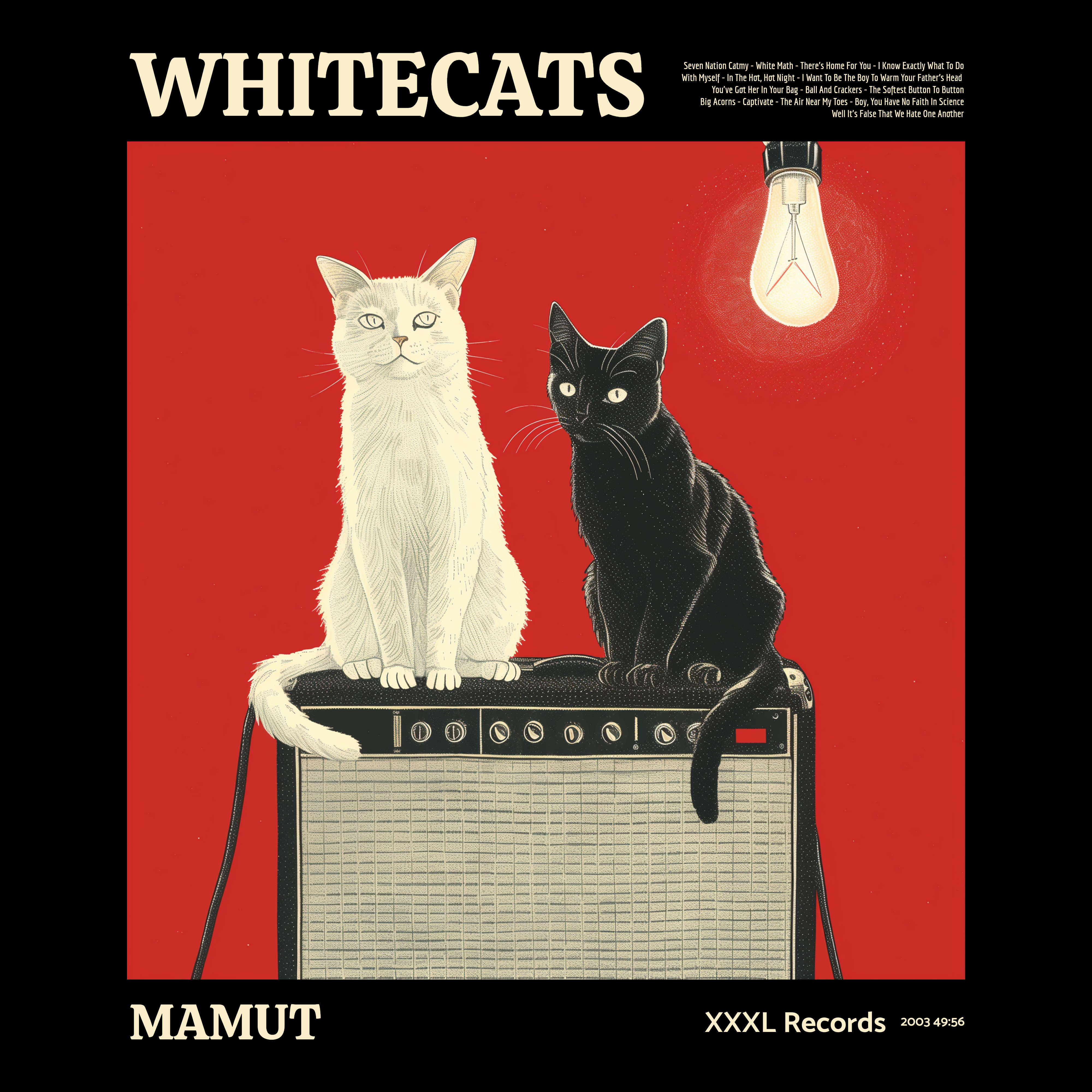 T-PAITA MUSTA - WHITECATS (2940)