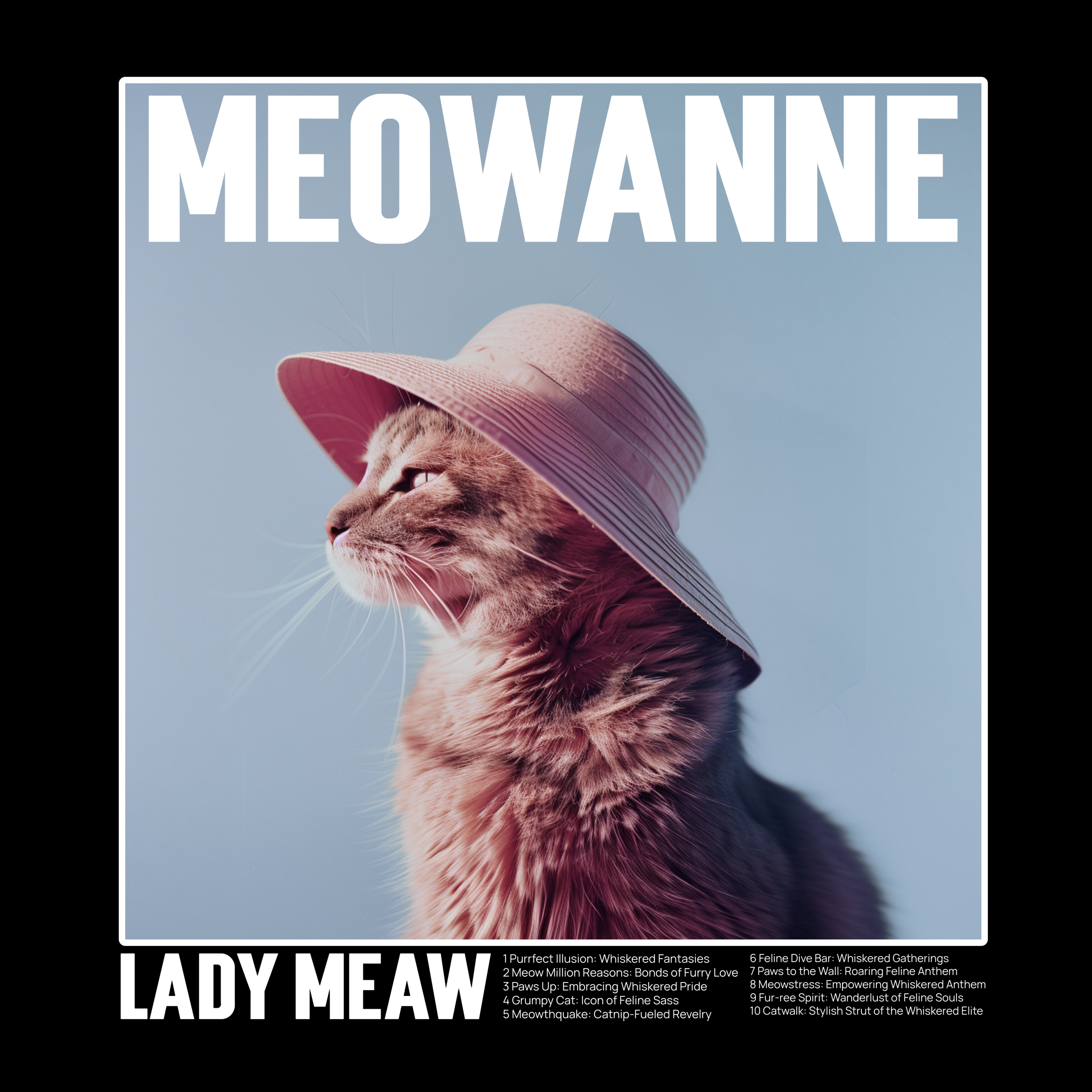 T-PAITA MUSTA - MEOWANNE LADY MEAW (2935)