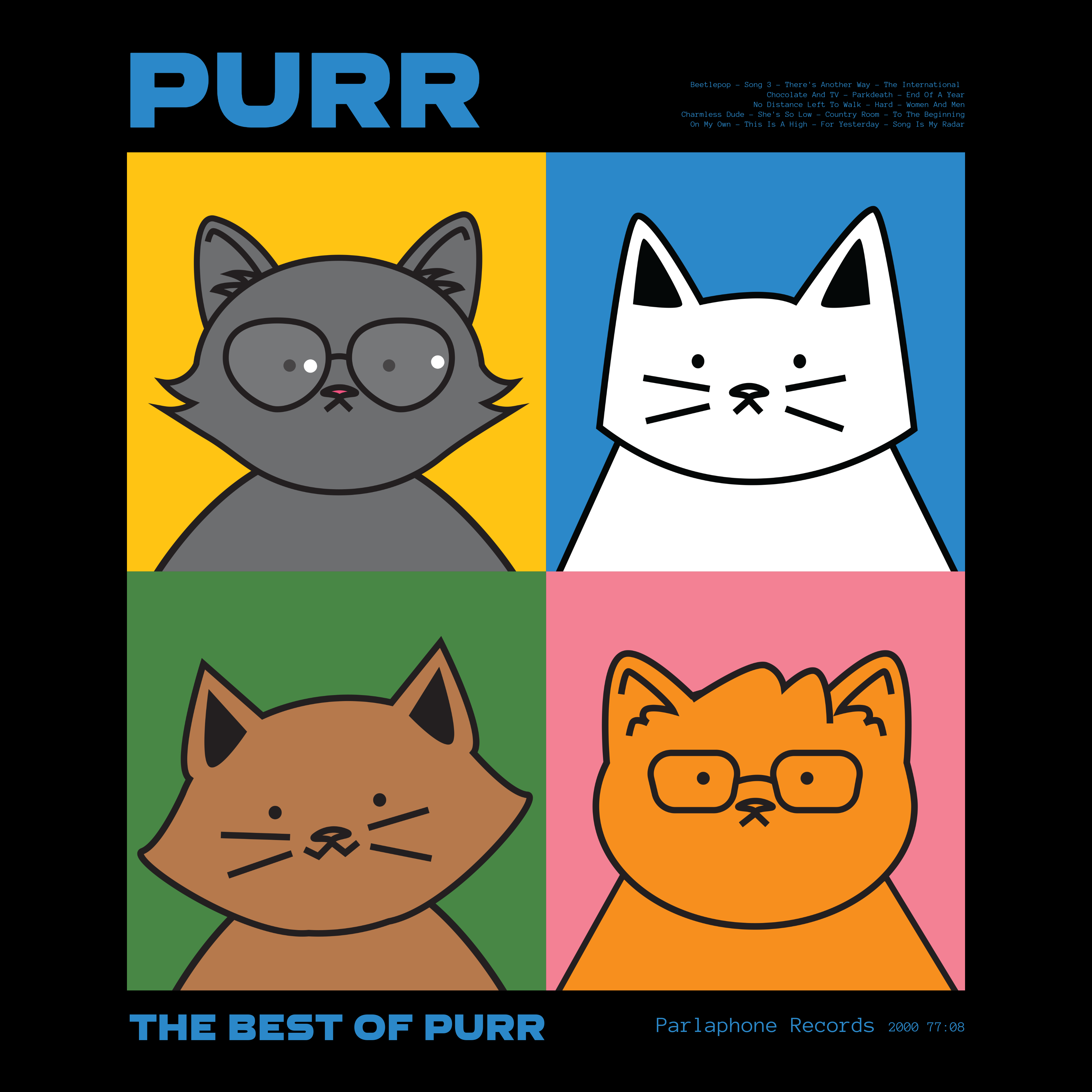 T-PAITA MUSTA - PURR (2944)