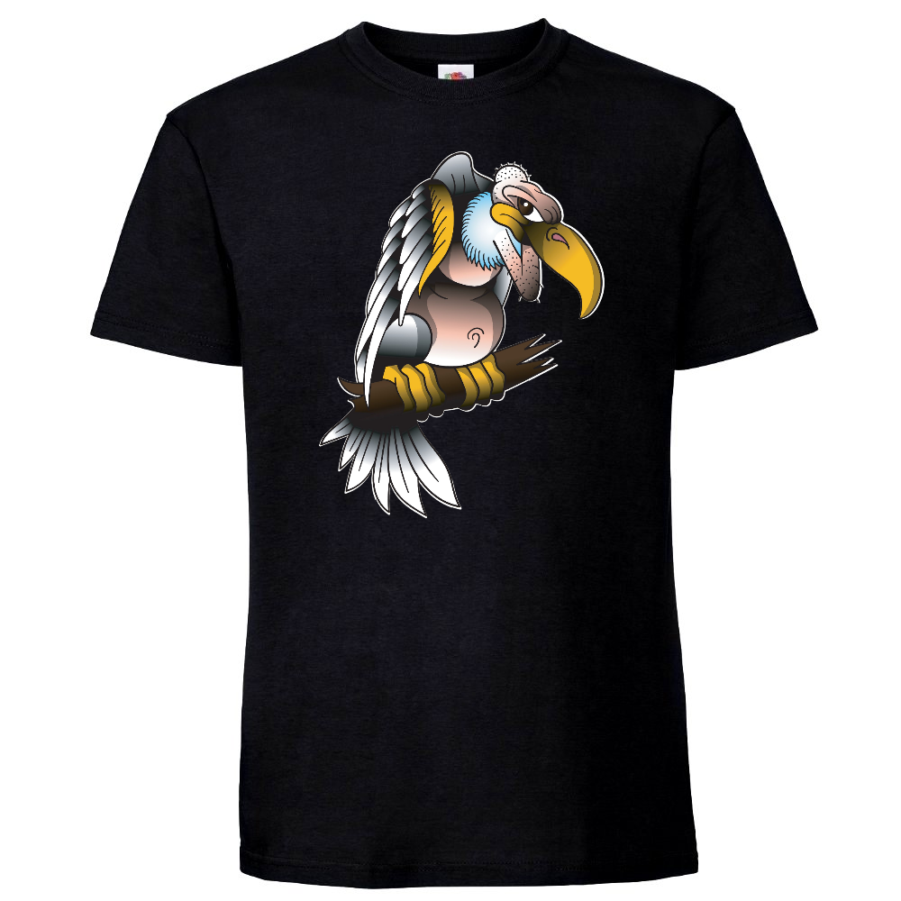 T-PAITA MUSTA - Bad Mood Bird