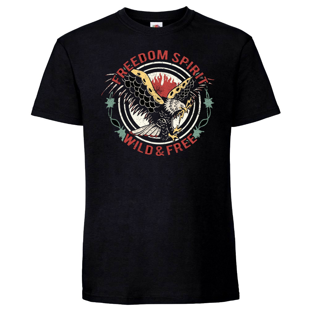 T-PAITA MUSTA - FREEDOM SPIRIT
