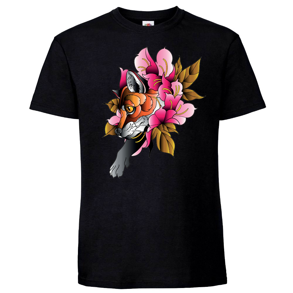 T-PAITA MUSTA - KETTU PUSKASSA