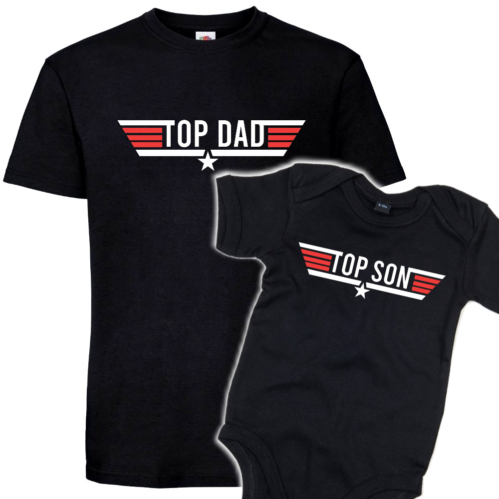 MIESTEN mu T-PAITA + VAUVAN BODY TOP DAD