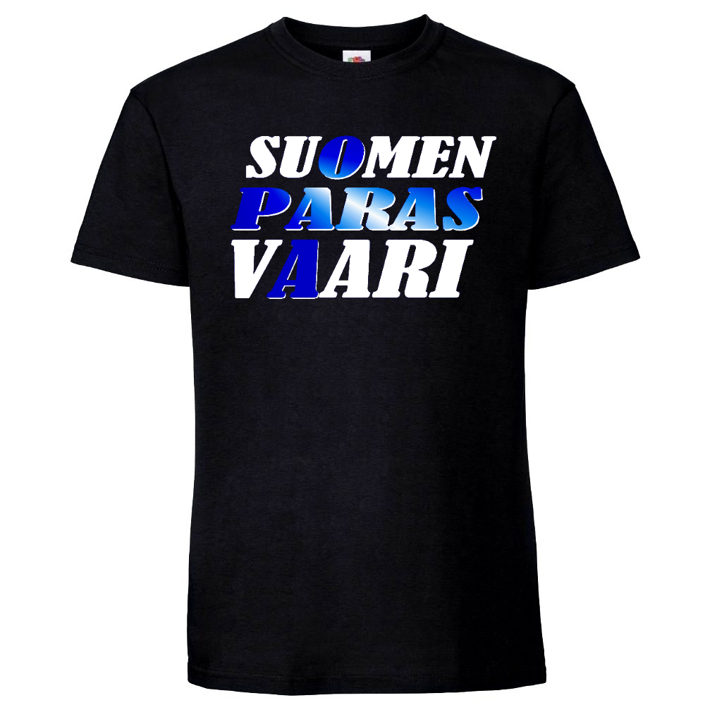 T-PAITA musta - SUOMEN PARAS VAARI