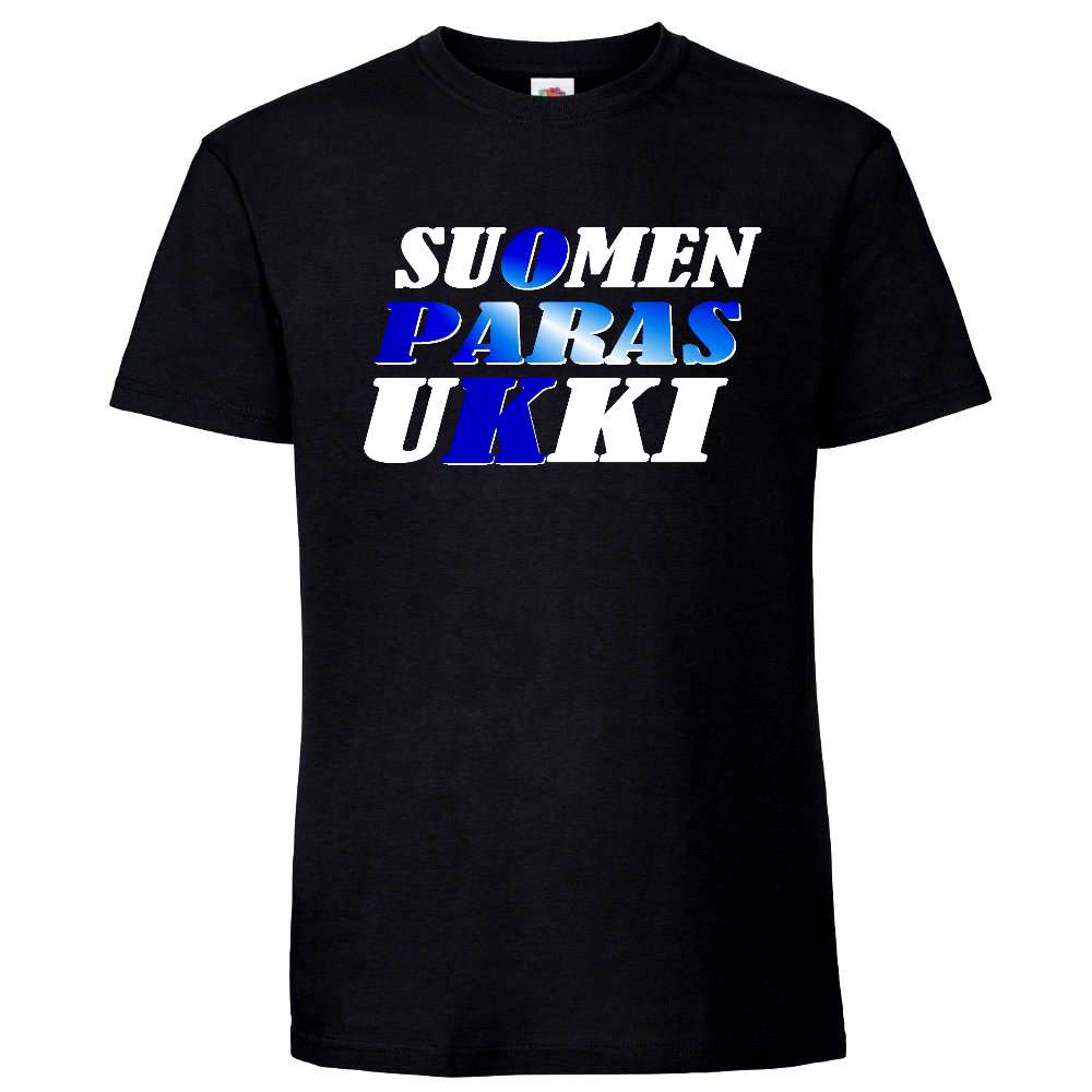 T-PAITA musta - SUOMEN PARAS UKKI