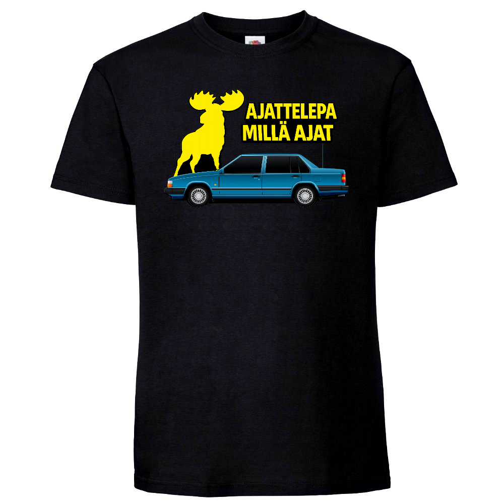 SAVOLAISTEN VAUHTI T-PAITA MUSTA - AJATTELEPA MILLÄ AJAT