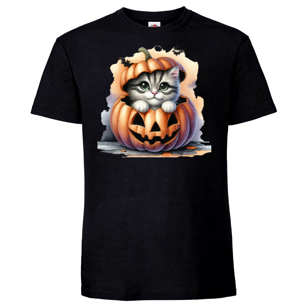 T-PAITA MUSTA - HALLOWEENIN SÖPÖIN KURPITSA!