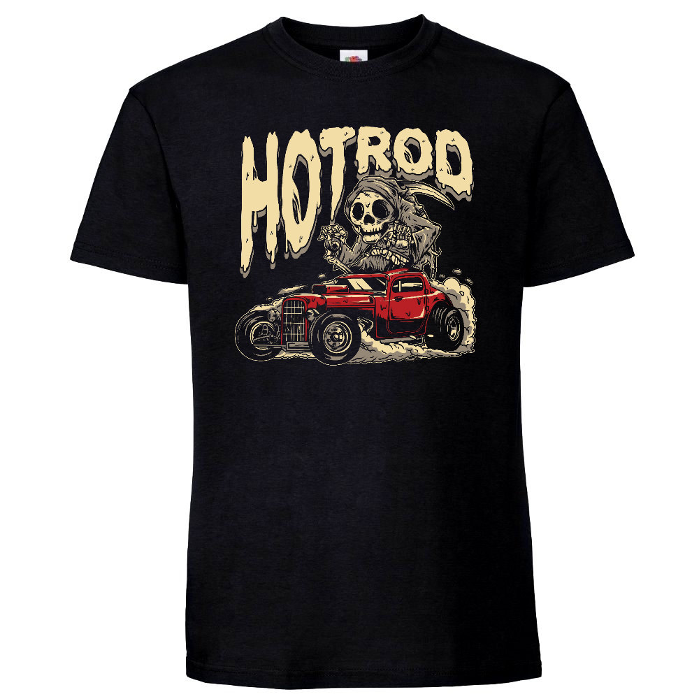T-PAITA MUSTA - Hot Rod