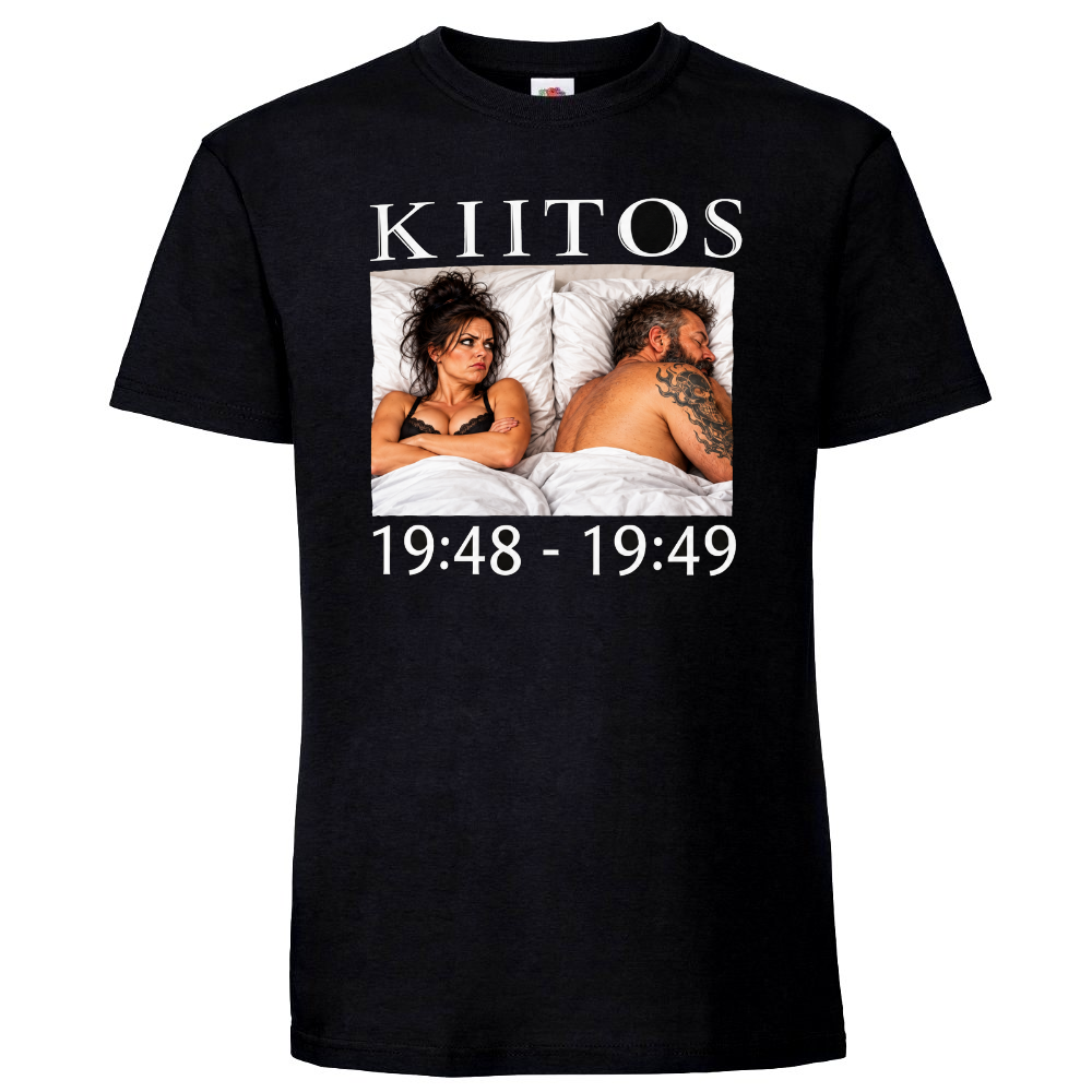 T-PAITA MUSTA - KIITOS – joskus minuutissakin ehtii paljon