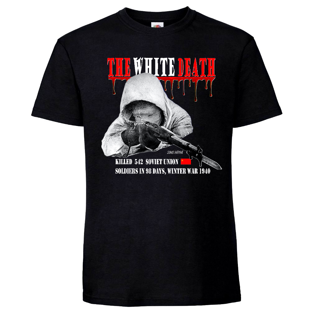 T-PAITA musta - THE WHITE DEATH