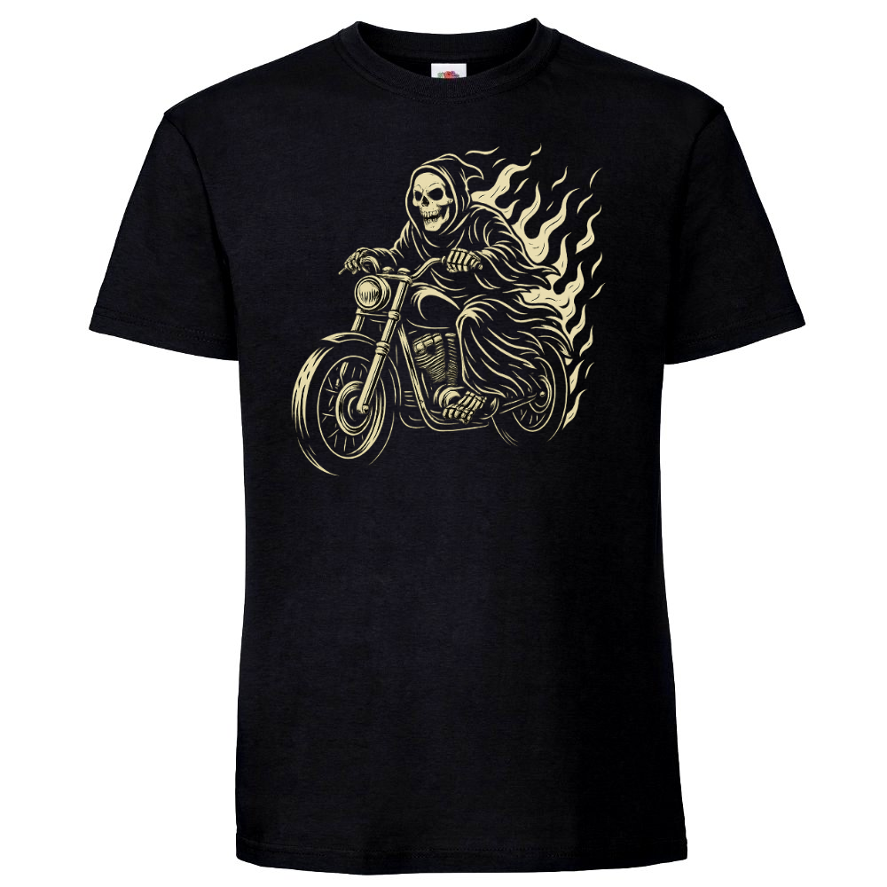 T-PAITA MUSTA - Hell Ride – The Reaper’s Highway