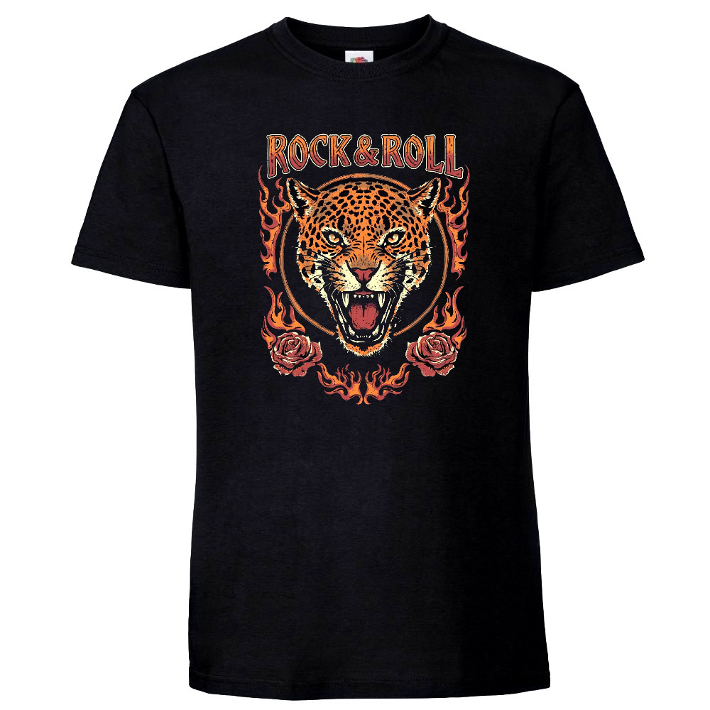 T-PAITA MUSTA - Rock & Roll Beast (4018)