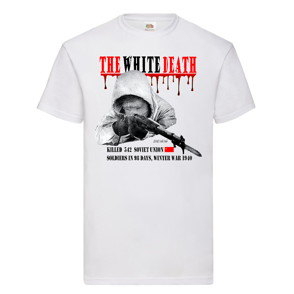 T-PAITA valkoinen - THE WHITE DEATH