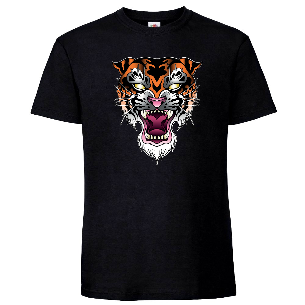 T-PAITA MUSTA - Tiger Rage (3257)