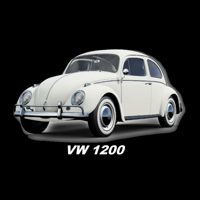 T-PAITA MUSTA - VW 1200 (2624)