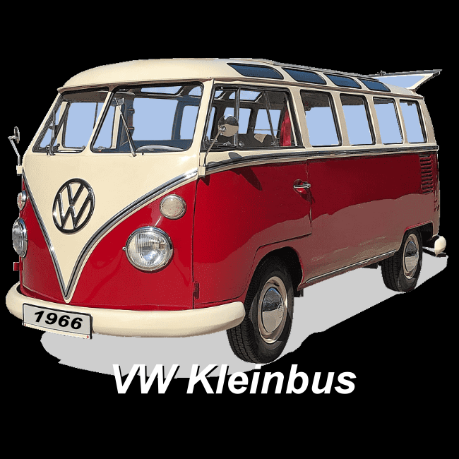 T-PAITA MUSTA - VW KLEINBUS (00 3015)