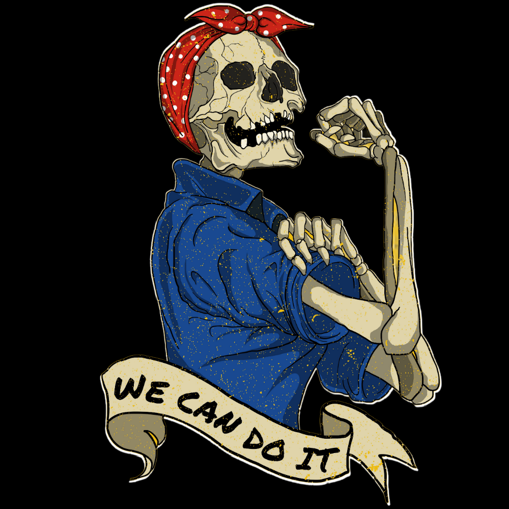 T-PAITA MUSTA - Rebel Rosie