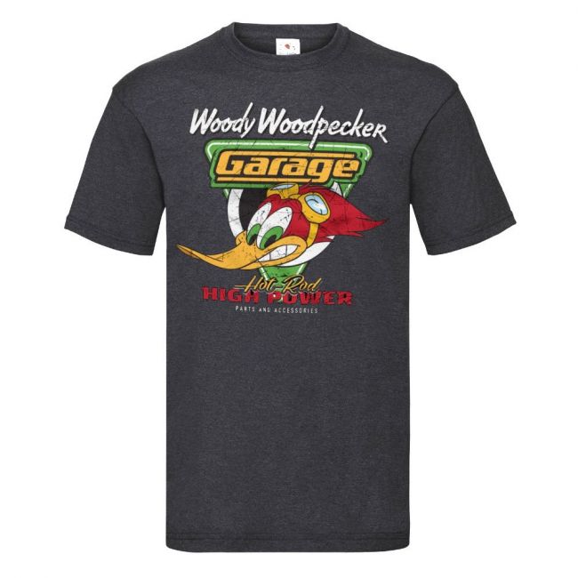 T-PAITA harmaa - WOODY WOODPECKER GARAGE