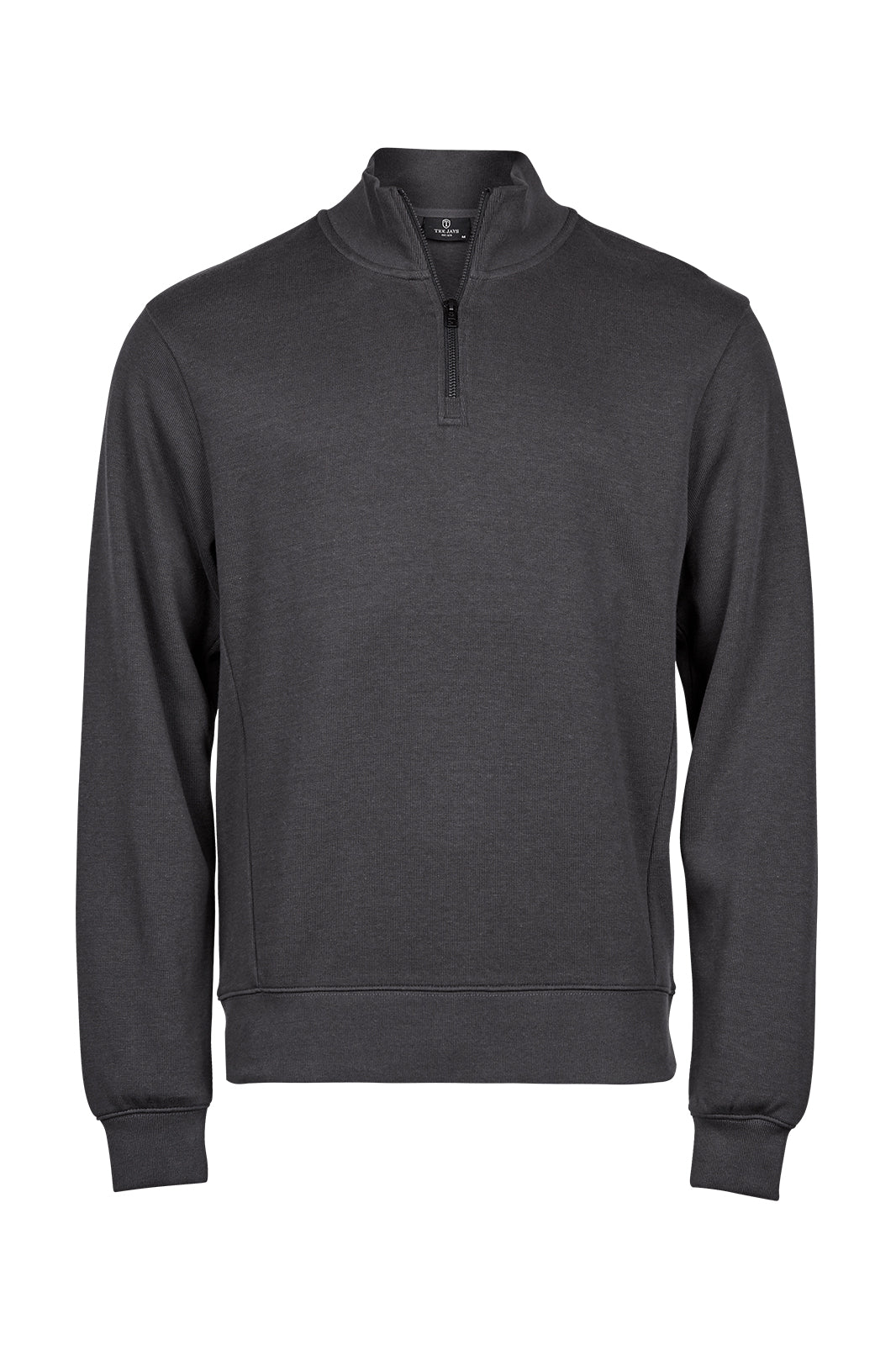 RIBBED INTERLOCK HALF ZIP