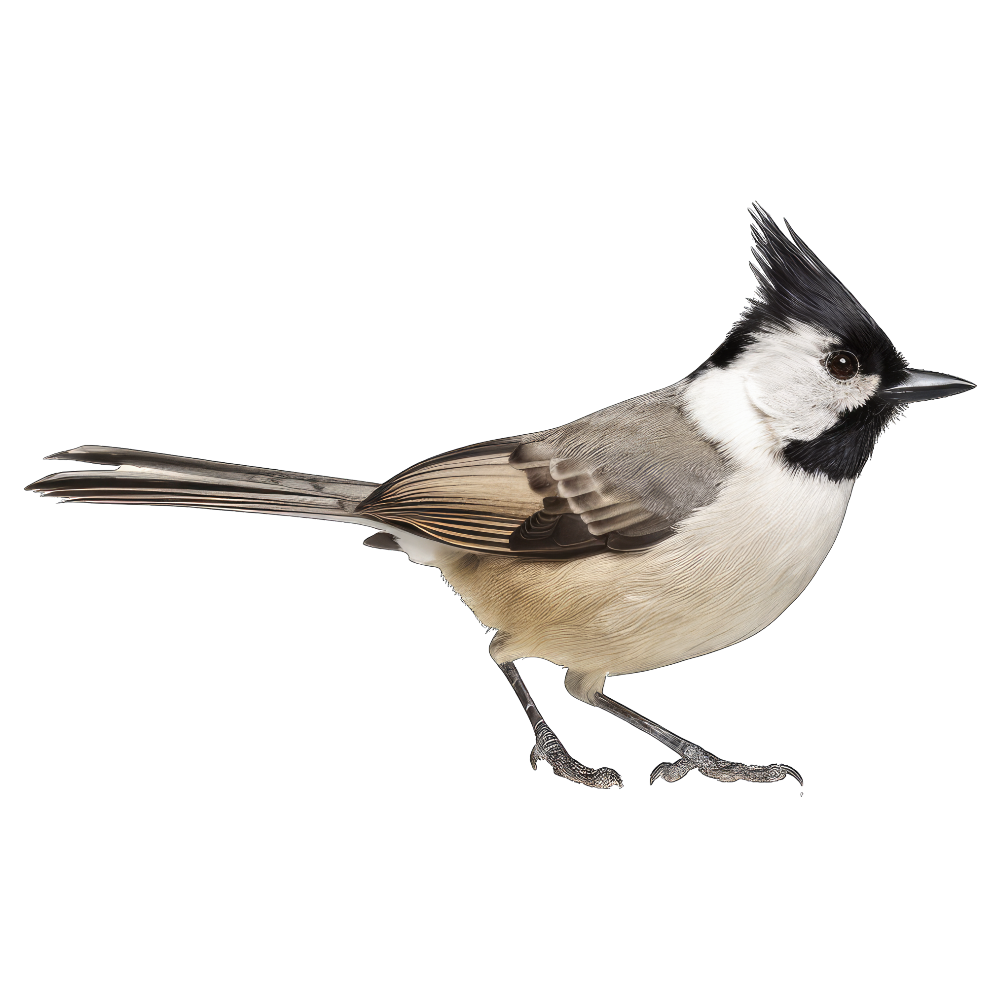 Black-crested titmouse bird 1- paitakuva