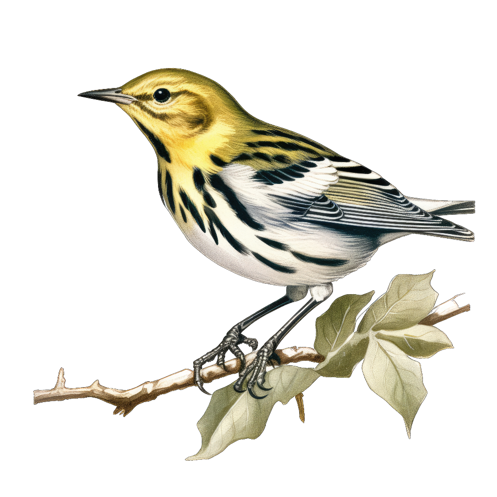 Black-throated green warbler bird 1- paitakuva