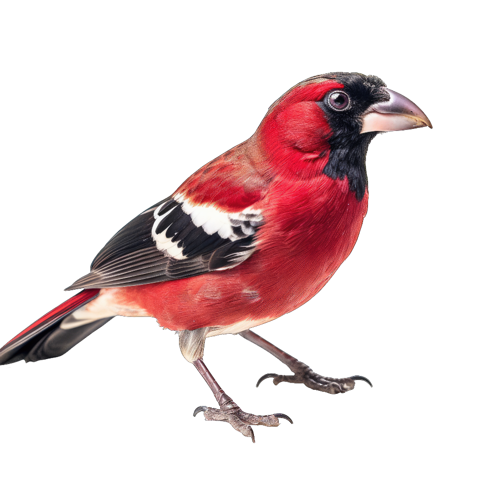 Crimson-collared grosbeak bird 1- paitakuva