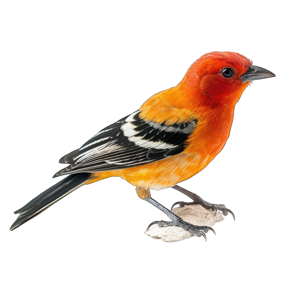 Flame-colored tanager bird 1- paitakuva