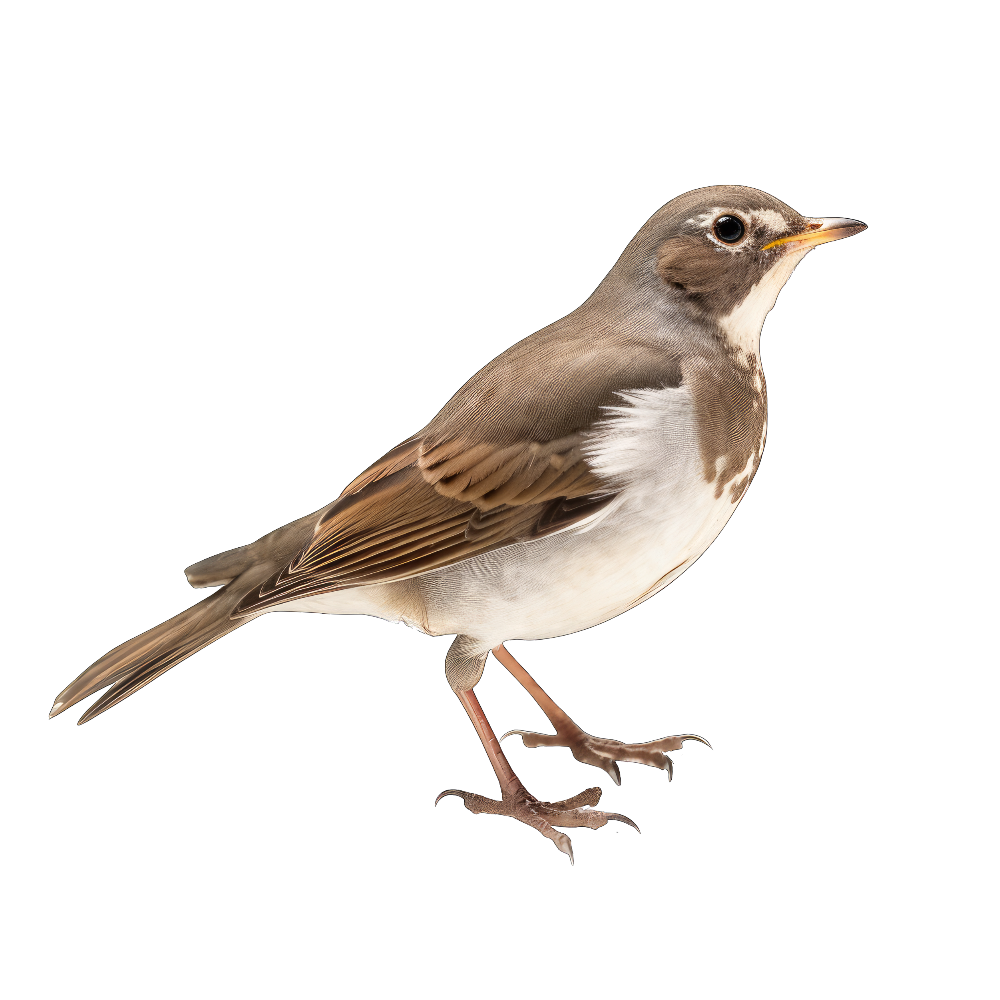 Gray-cheeked thrush bird 1- paitakuva