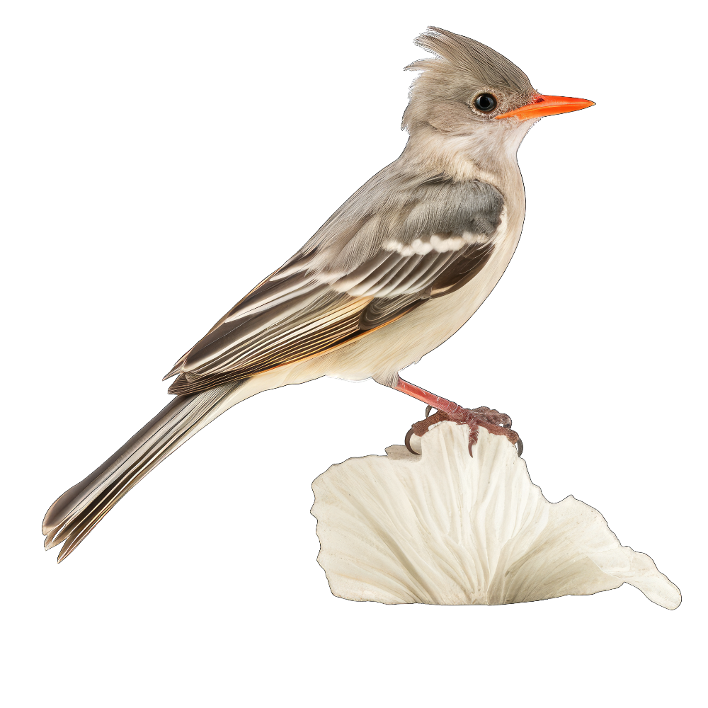 Greater pewee bird 1- paitakuva