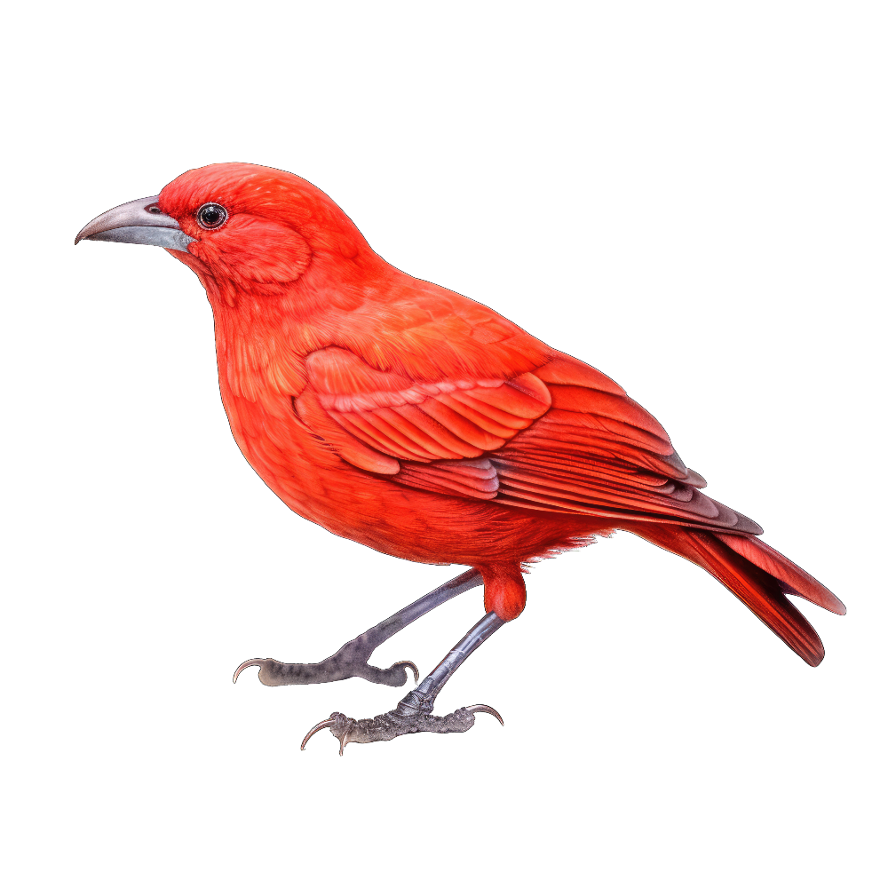 Hepatic tanager bird 1- paitakuva
